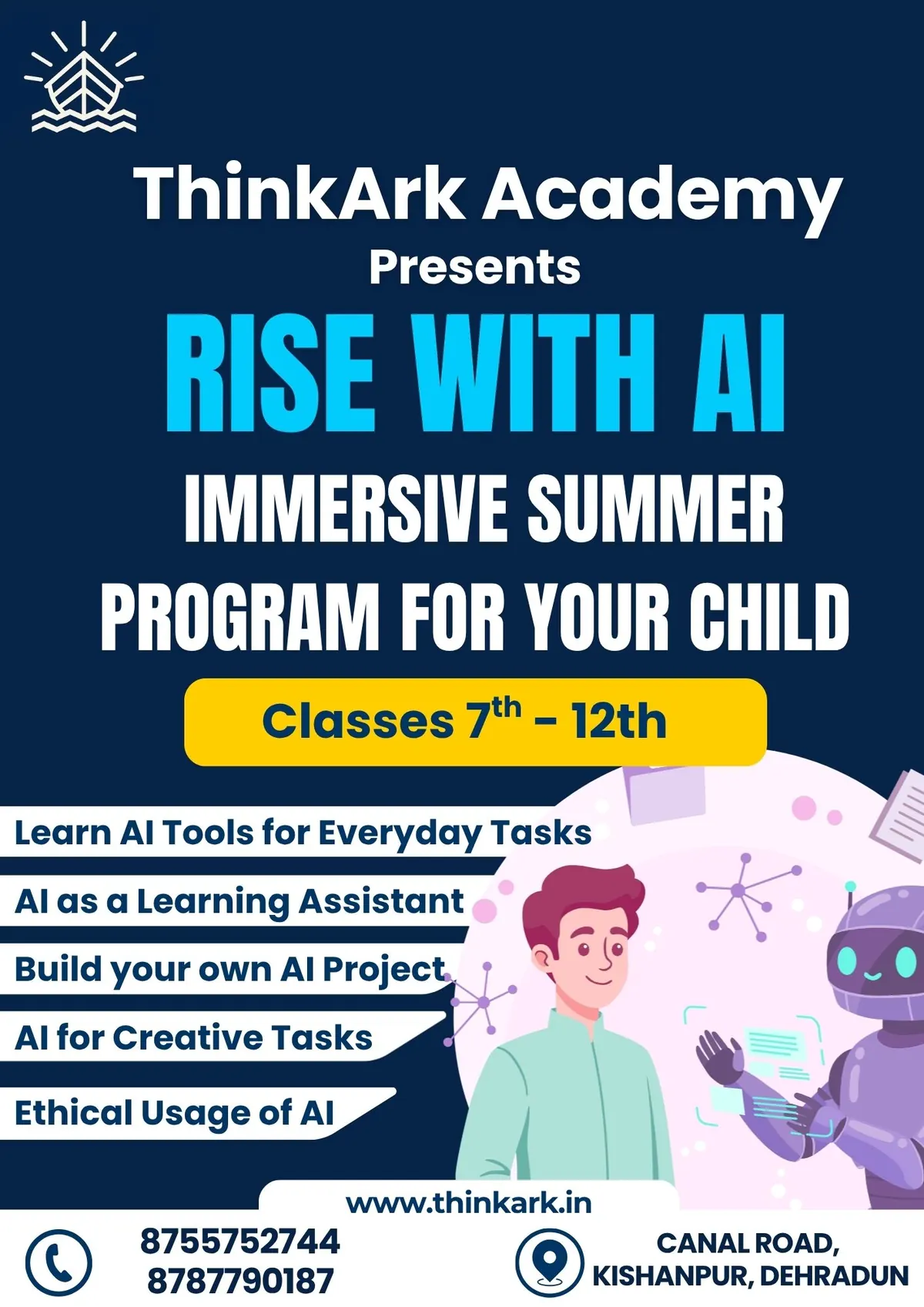 Rise With AI – Summer Program for Students in Dehradun by ThinkArk Academy